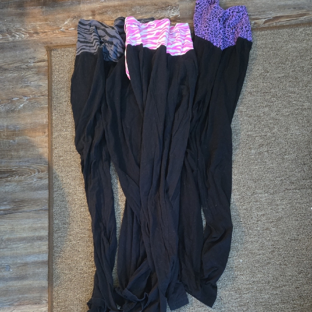 Black Yoga Pants with Colorful Waistbands